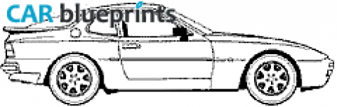 1985 Porsche 944 Turbo Coupe blueprint