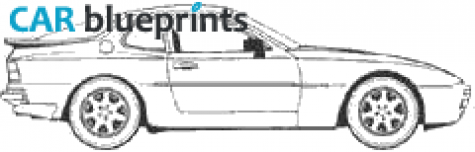 1988 Porsche 944 Turbo Coupe blueprint