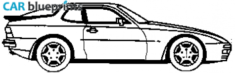 1982 Porsche 944 Coupe blueprint