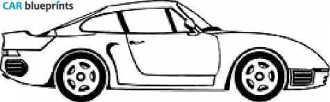 1987 Porsche 959 Coupe blueprint