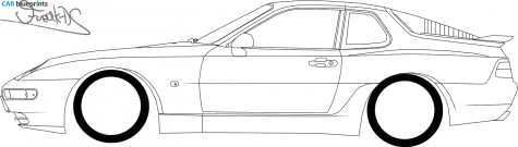 1993 Porsche 968 CS Coupe blueprint