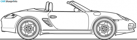 2004 Porsche 987 Boxster Roadster blueprint