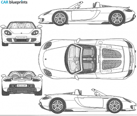 2003 Porsche 980 Carrera GT Roadster blueprint