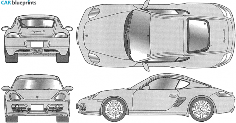 2006 Porsche 987 Cayman S Coupe blueprint