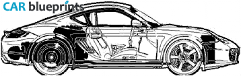 2006 Porsche 987 Cayman S Coupe blueprint