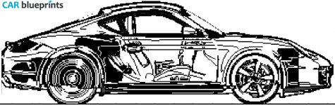 2009 Porsche 987 Cayman S Coupe blueprint