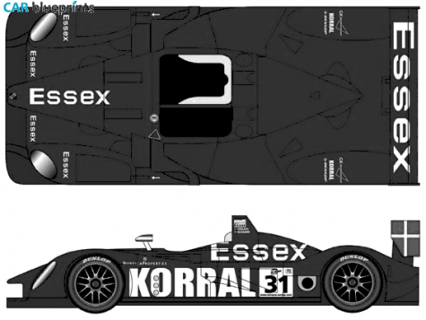 2008 Porsche RS Spyder Le Mans Essex Roadster blueprint