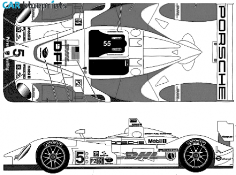 2008 Porsche RS Spyder Le Mans Penske Alms Roadster blueprint