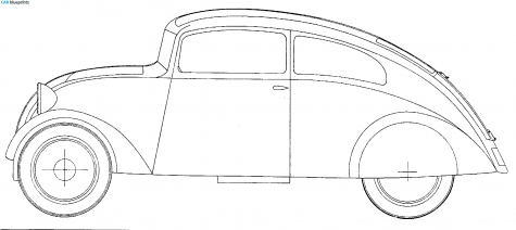 1931 Porsche Type 12 Limousine blueprint