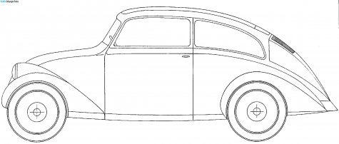 1931 Porsche Type 12 Strom Limousine blueprint