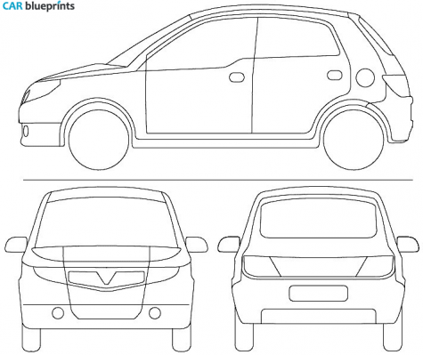 2007 Proton Savvy Hatchback blueprint