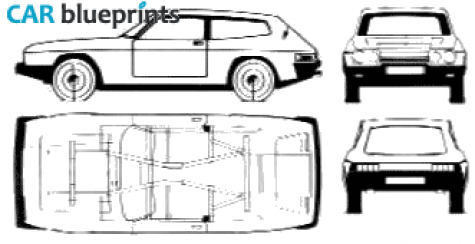 Reliant Scimitar GTE SE6 Hatchback blueprint