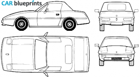 1980 Reliant Scimitar SST Coupe blueprint