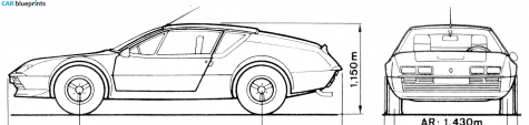 1971 Renault Alpine A310 Coupe blueprint