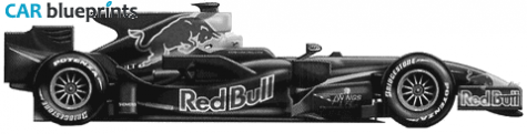 2008 Renault Red Bull RB4 F1 GP OW blueprint