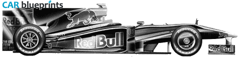 2009 Renault Red Bull RB5 F1 GP OW blueprint