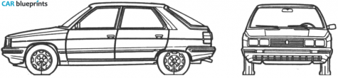 1981 Renault 11 Hatchback blueprint