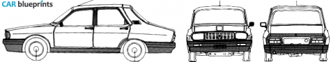 1985 Renault 12 Argentina Sedan blueprint