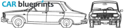 1989 Renault 12 TL Sedan blueprint