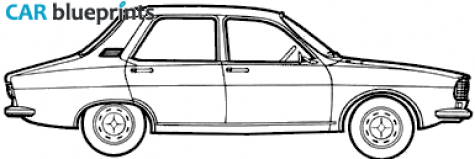 1976 Renault 12 TS Sedan blueprint