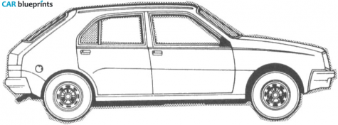 1990 Renault 14 TS Hatchback blueprint