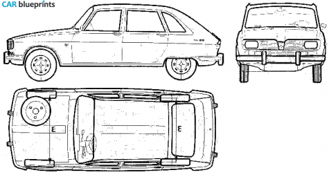 1992 Renault 16 TS Hatchback blueprint