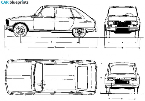 1992 Renault 16 Hatchback blueprint