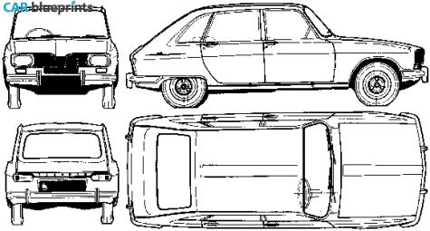 1965 Renault 16TL Hatchback blueprint