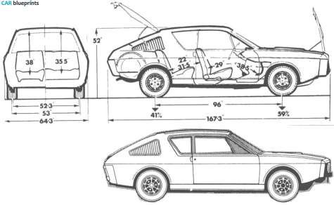 1980 Renault 17 TS Hatchback blueprint