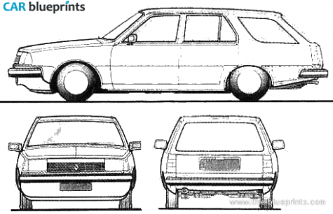 1983 Renault 18 Break Wagon blueprint