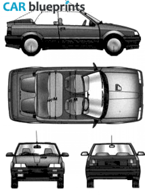 1991 Renault 19 Cabriolet blueprint