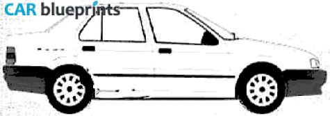 1994 Renault 19 Chamade Sedan blueprint