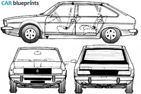 2000 Renault 20 TL Hatchback blueprint