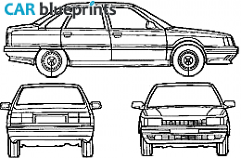 1995 Renault 21 Sedan blueprint