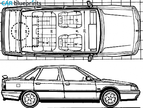 1986 Renault 21TSX Sedan blueprint