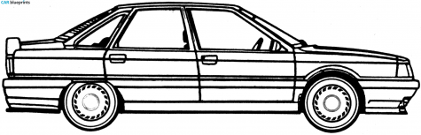 1990 Renault 21 Turbo Sedan blueprint