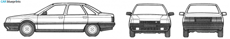 1998 Renault 21 Sedan blueprint