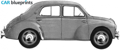 1947 Renault 4cv Sedan blueprint