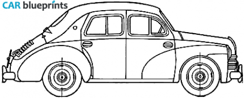 1947 Renault 4 CV Sedan blueprint