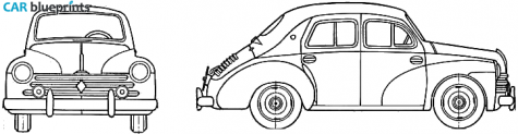 1957 Renault 4 CV Sedan blueprint