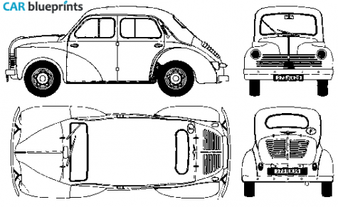 1992 Renault 4 CV Sedan blueprint