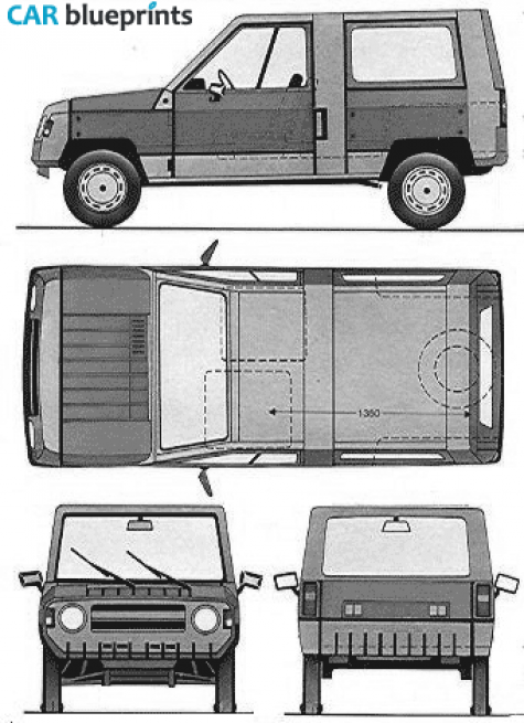 1983 Renault 5 Rodeo Wagon blueprint