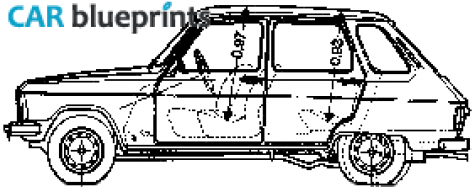 1974 Renault 6 Hatchback blueprint