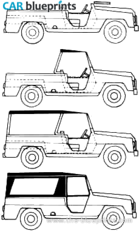 1970 Renault 6 Rodeo SUV blueprint