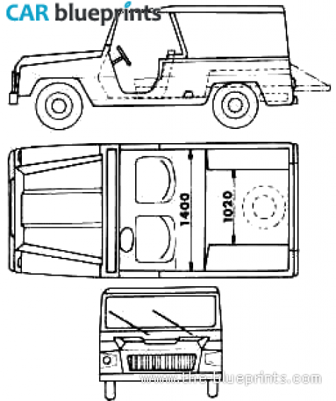 1970 Renault 6 Rodeo SUV blueprint