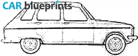 1968 Renault 6TL Hatchback blueprint