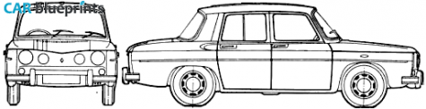 1966 Renault 8 Gordini Sedan blueprint