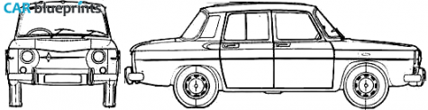 1968 Renault 8 Sedan blueprint