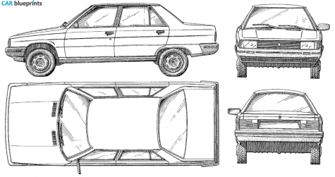 1988 Renault 9 Sedan blueprint