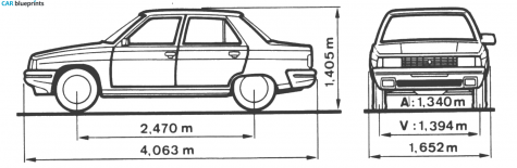 1989 Renault 9 Sedan blueprint